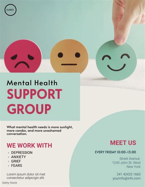 Mental Health Support Group Flyer Template