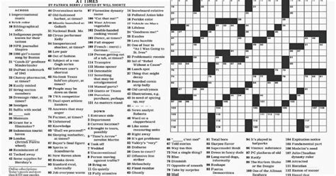 Merl Reagle Crossword Example