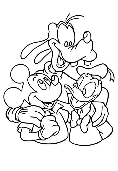 Mickey Friends Coloring Pages For Kindergartners