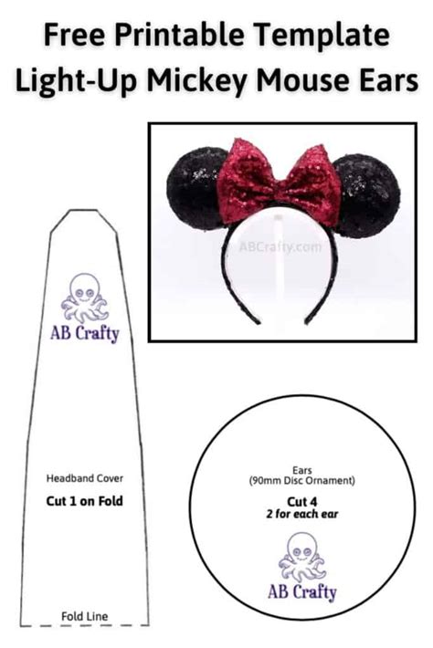 Mickey Mouse Ears Template Design