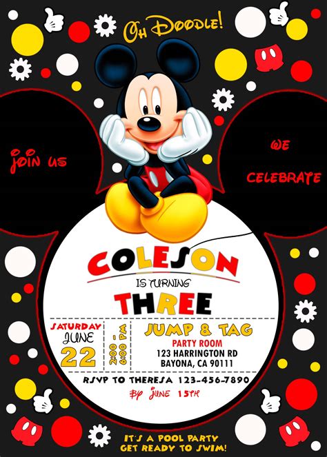 Mickey Mouse Invitations