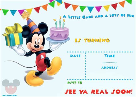 Mickey Mouse Invites Design