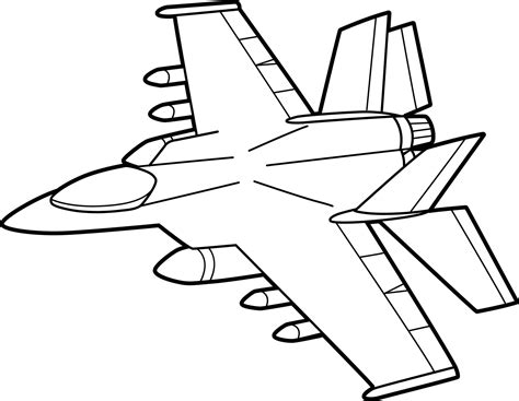 Military Jet Coloring Page Resources