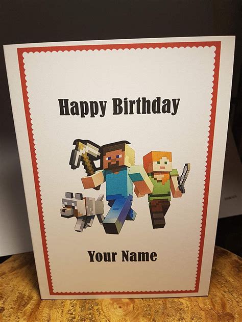 Minecraft Birthday Card Ideas