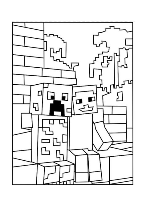 Minecraft Character Coloring Page