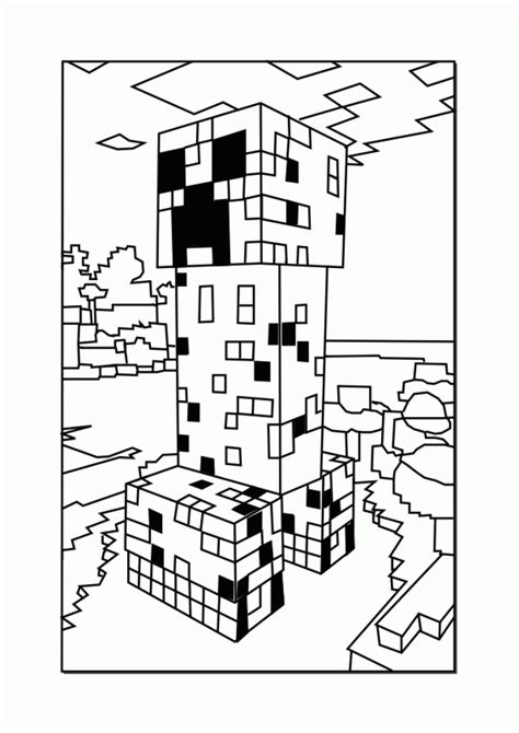 Minecraft Coloring Page for Adults