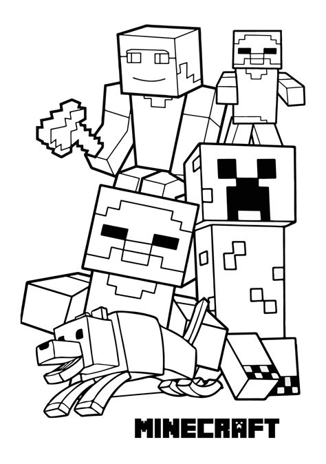 Minecraft Environment Coloring Page