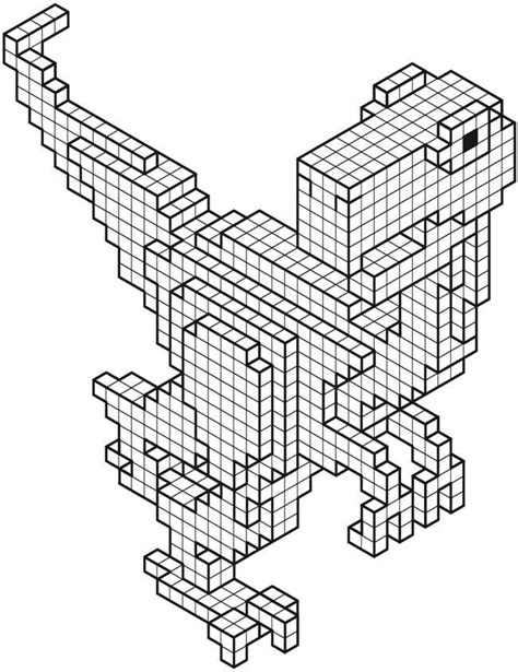 Minecraft Pixel Art Coloring Page