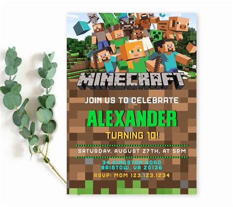 Minecraft Invitation Templates Gallery 9