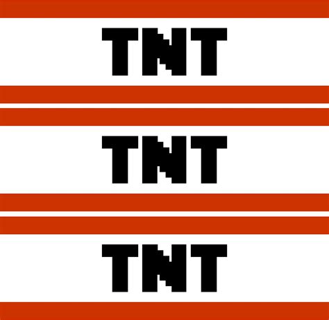 Minecraft TNT Printable