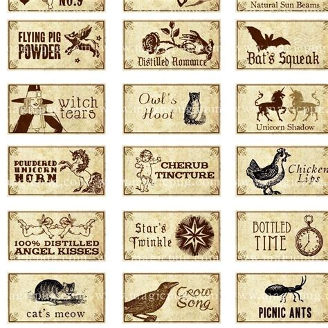 Miniature Free Potion Labels