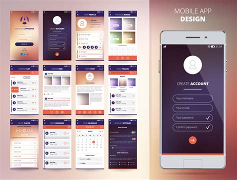 Mobile App Design Template