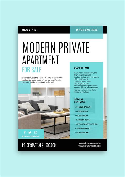 Modern Apartment Flyer Template Example