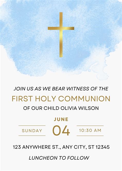 Modern First Communion Template Design