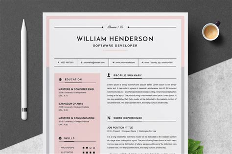 Description of Modern Resume Designs