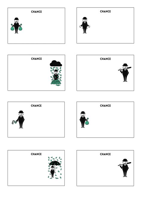 Monopoly Chance Card Templates