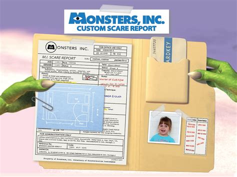 Monsters Inc Scare Report Template Design