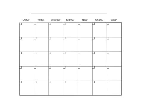 Monthly Schedule Printable