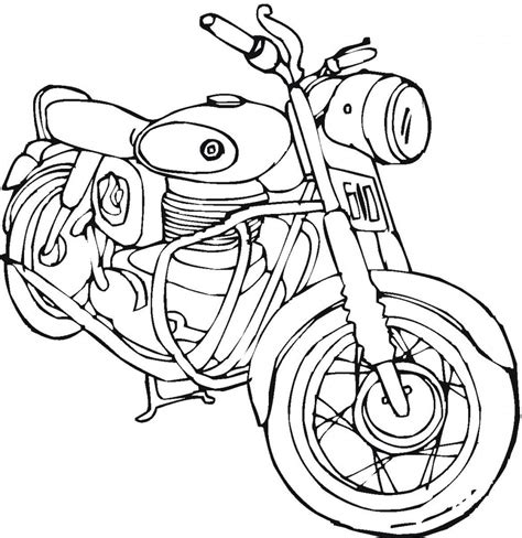 Motorcycle coloring pages for kids