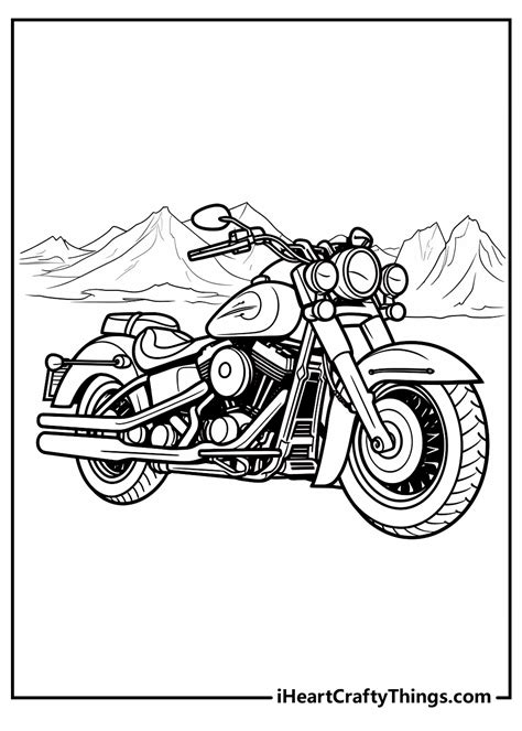 Motorcycle Coloring Pages for Adults