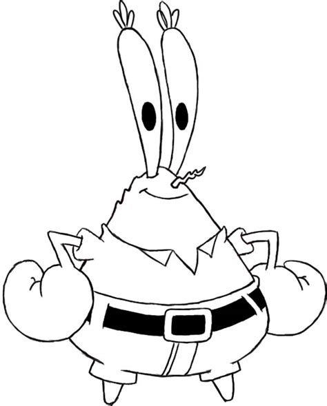 Mr. Krabs Christmas Presents Coloring Page