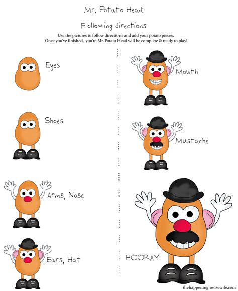 Mr. Potato Head Educational Worksheets