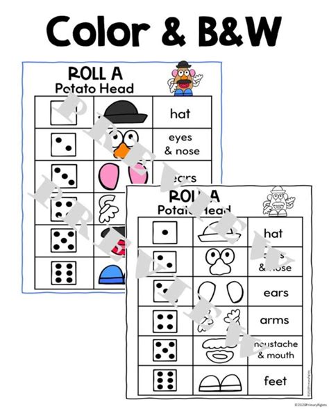 Mr. Potato Head Math Printables