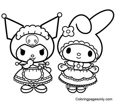 My Melody and Kuromi coloring books