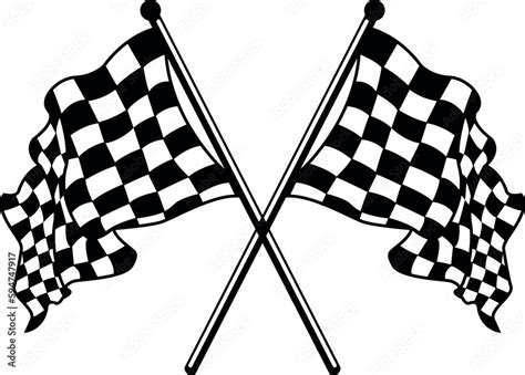 NASCAR checkered flags coloring page