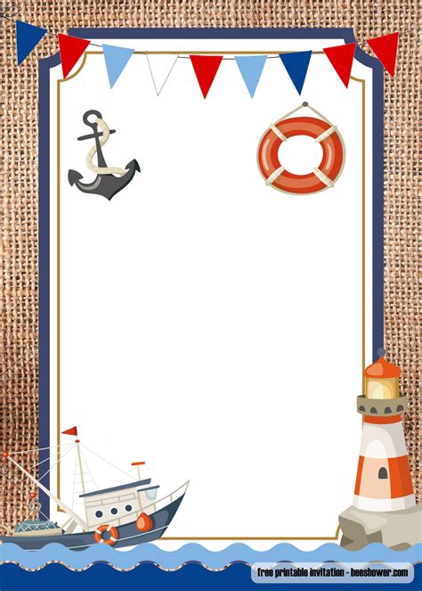 Nautical Theme Invitation Design