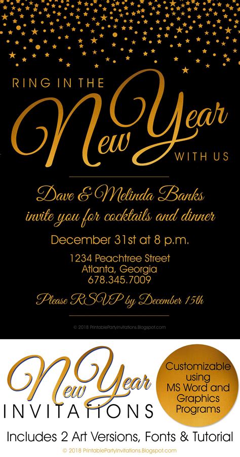 New Year Eve Party Invitations