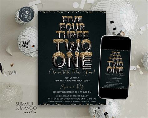 New Year Invite Template Design