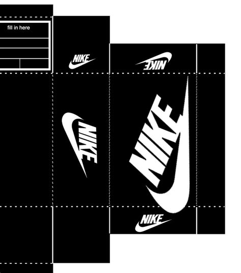 Nike Shoe Box Label Template Design