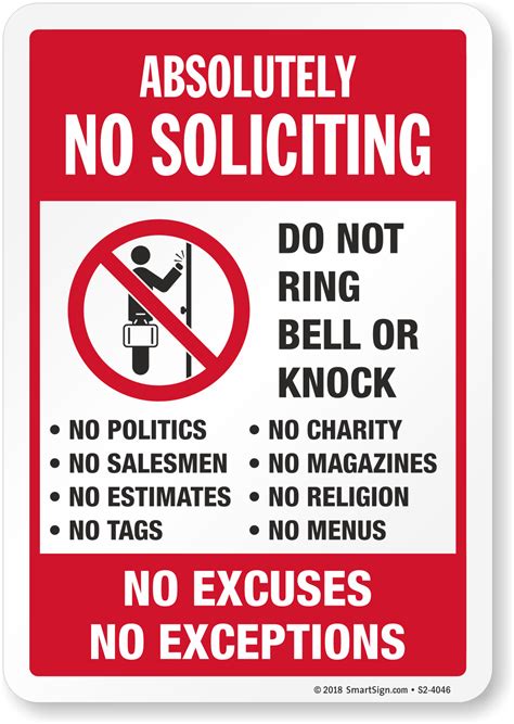 No Soliciting Signs for Home