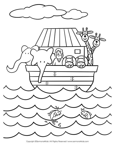 Noah's Ark Coloring Pages