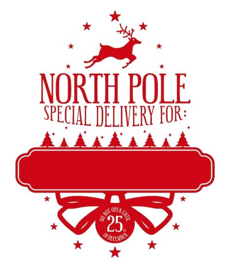 North Pole Delivery Templates