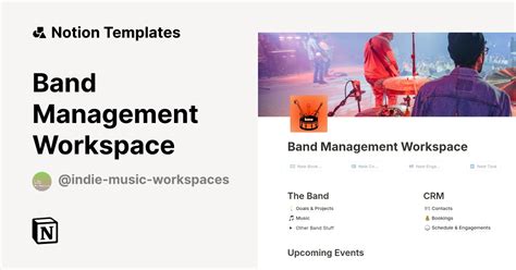 Notion Templates for Bands