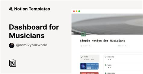 Notion Templates for Musicians
