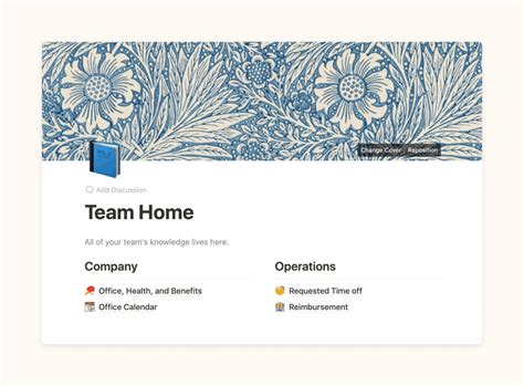 Description of Notion Templates for Teams