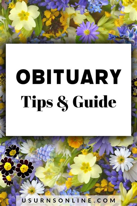 Obituary Tips