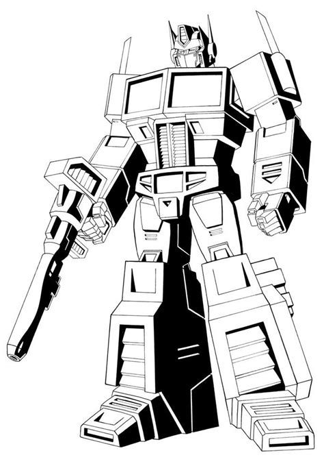 Optimus Prime Coloring Page