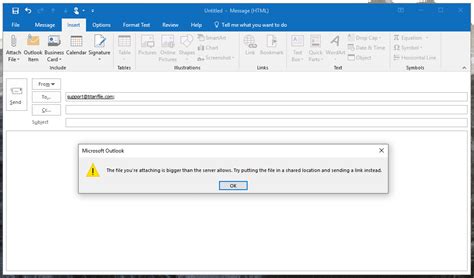 Outlook Attachment Limits