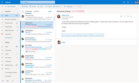 Outlook Mail Interface