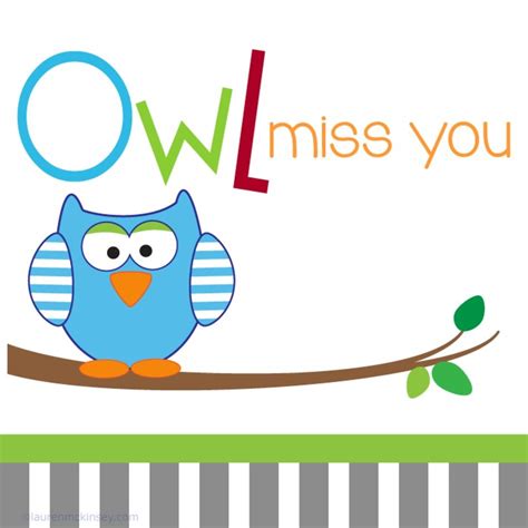 Owl Miss You Letters