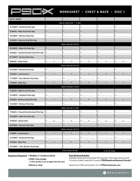 P90X Workout Tracker