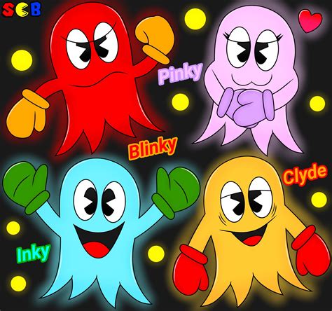 Pac-Man Blinky Pinky Inky Clyde