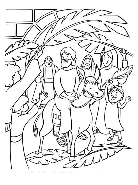 Palm Sunday Coloring Pages for Kids