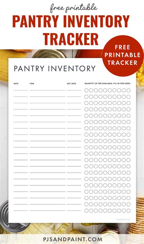 Pantry Inventory Template