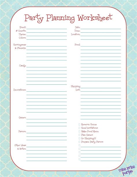 Party Planner Template