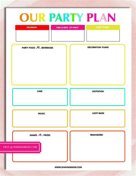 Party Planning Template